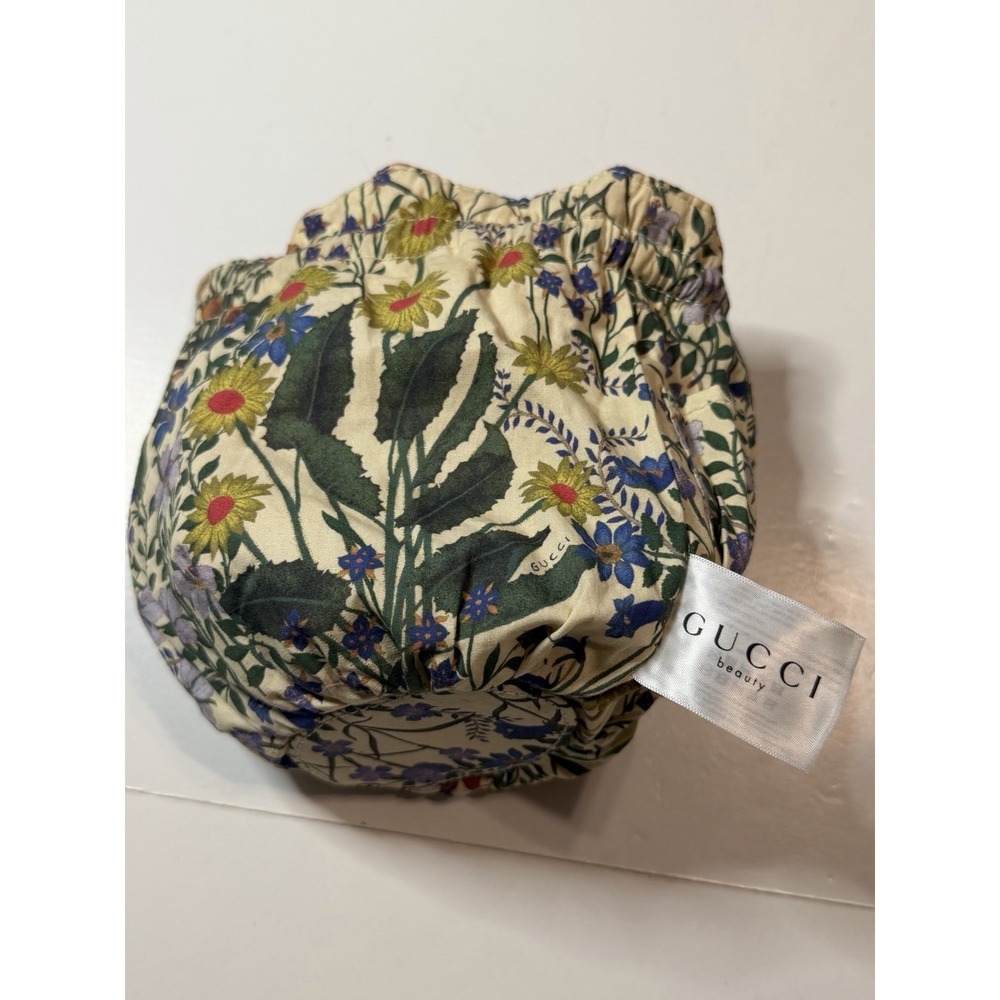 Gucci Pouch Flora Pink  Drawstring Cosmetic Bag Floral